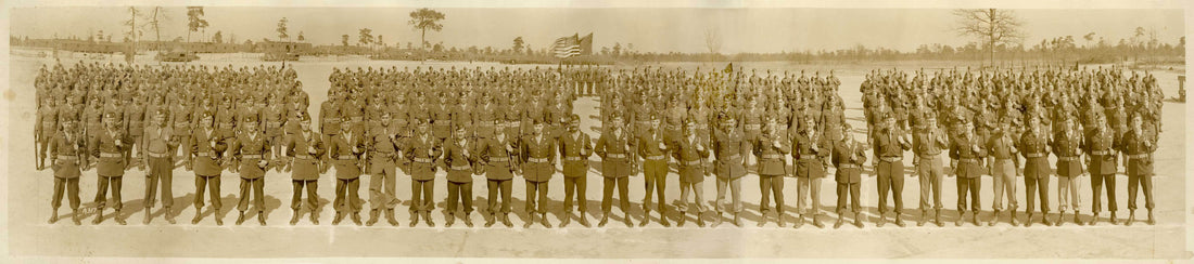 The 517th Parachute Regimental Combat Team standing in formation at Camp Toccoa before deployment.