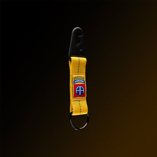 2-Below-Bite Static Line Lanyard Keychain (82nd Airborne Versions)