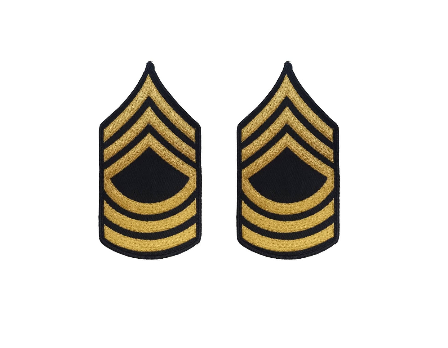 U.S. Army E8 Master Sergeant Gold on Blue Sew-on - Male (Large)