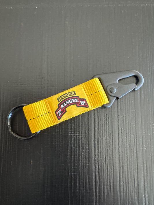 2-Below-Bite Static Line Lanyard Keychain (75th Ranger Versions)