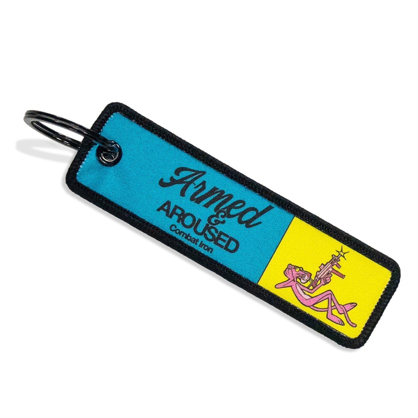 Armed & Aroused Flight Tag Keychain