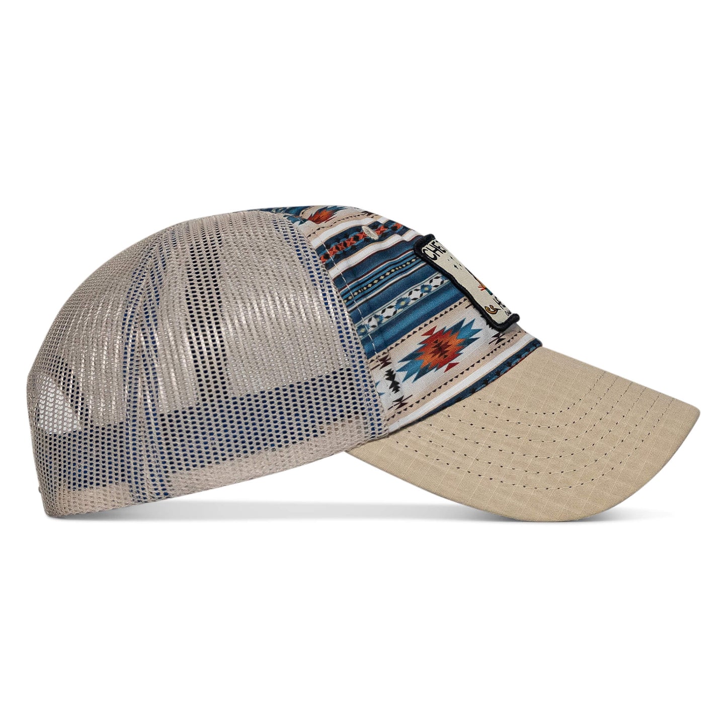 Cheaters Get Heaters Cowboy Patch Ripstop Mesh Snapback Hat