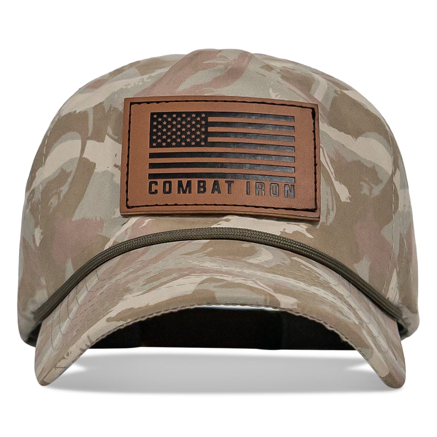 US Flag Leather Patch Crushable Snapback Hat