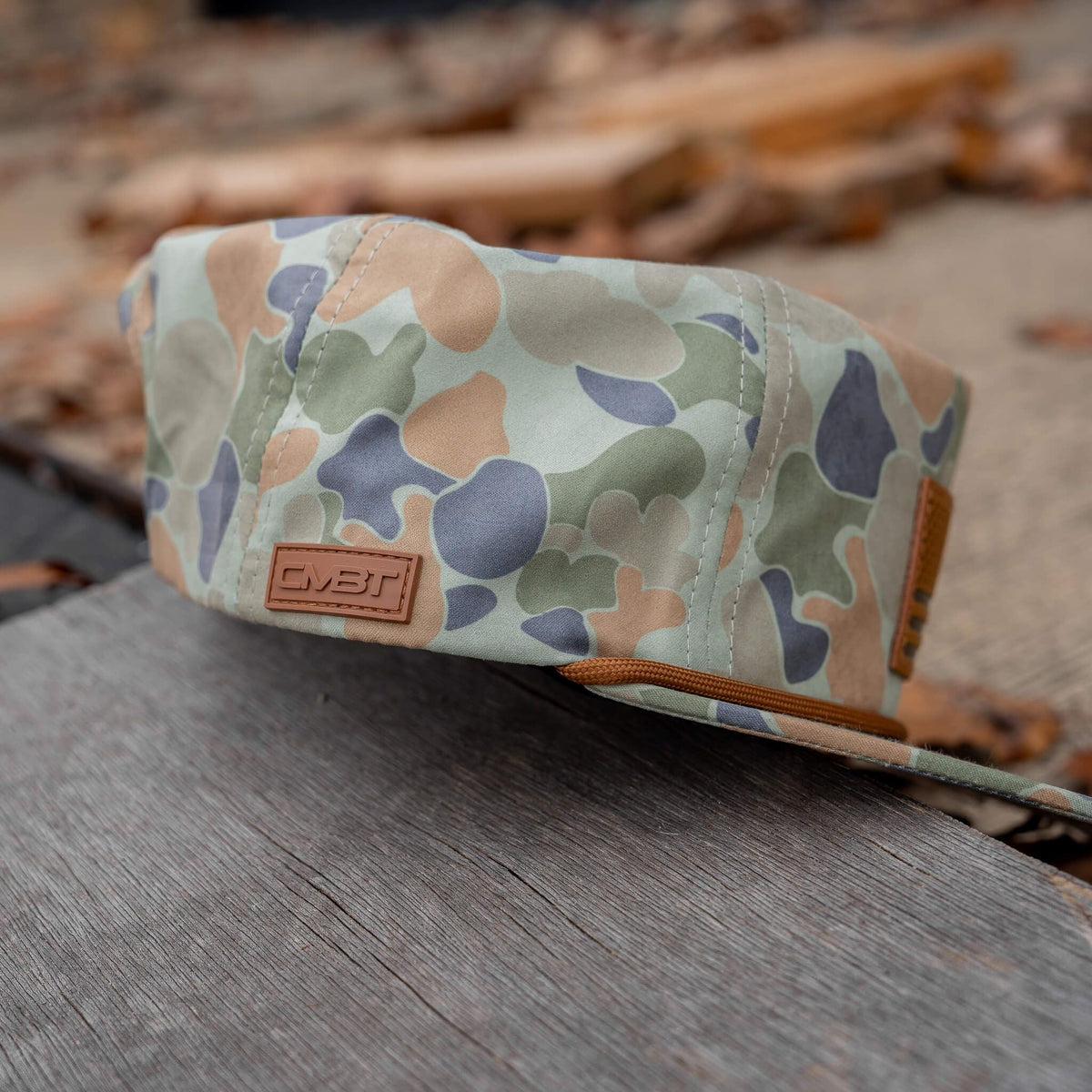 American Flag Leather Patch Crushable Rope Snapback Hat