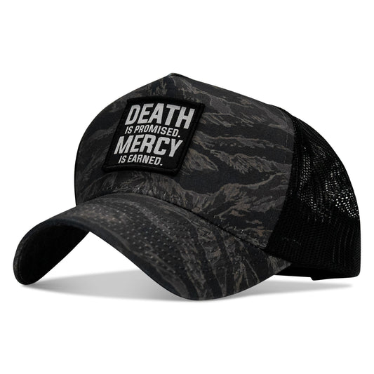 Death Is Promised. Mercy Is Earned Patch Five Panel Breacher Snapback Hat