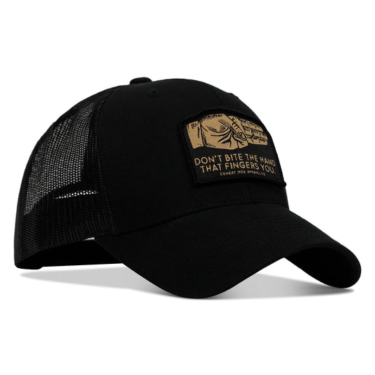 Don't Bite The Hand That Fingers you Patch Snapback Hat