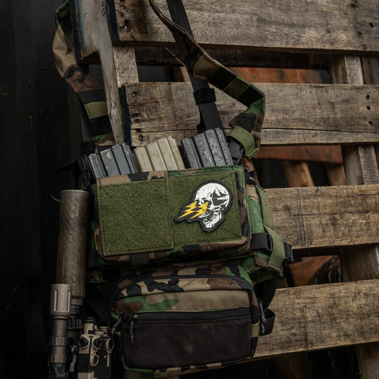 Die with Memories Bolt Skull PVC Patch