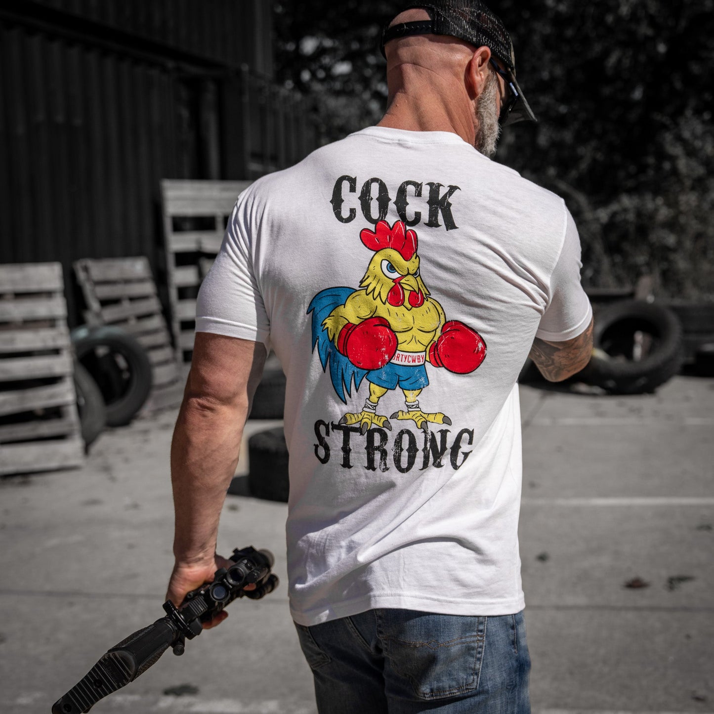 Boxing Chicken C*ck Strong Men's T-Shirt