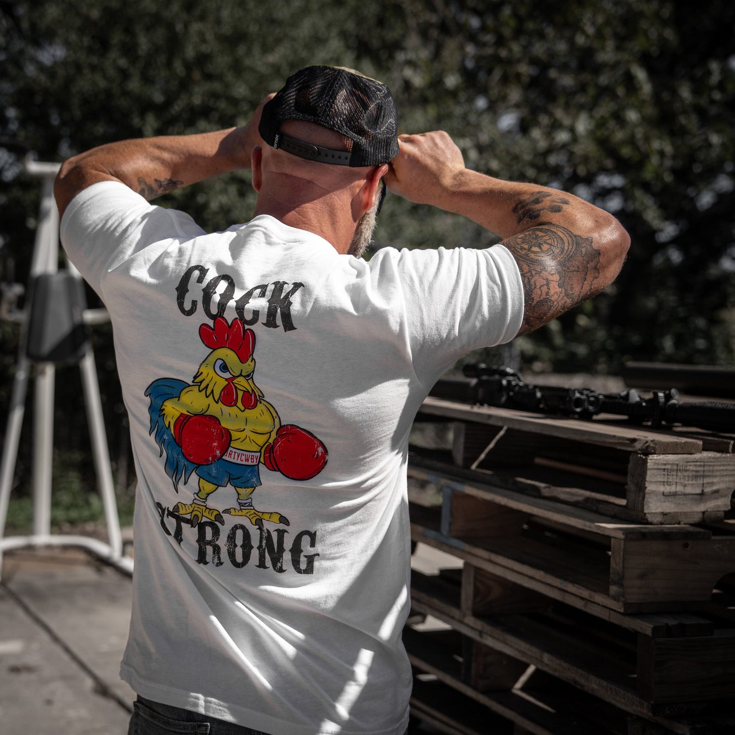 Boxing Chicken C*ck Strong Men's T-Shirt
