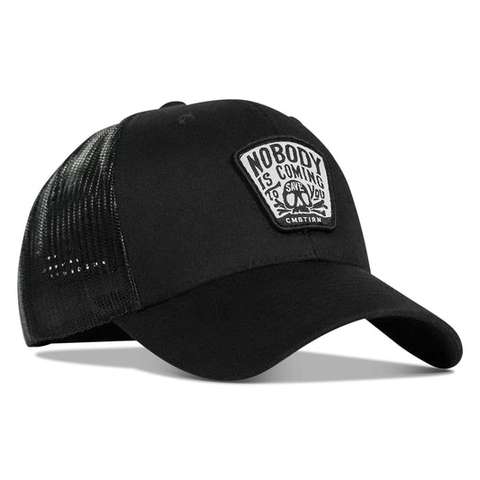 Nobody Is Coming To Save You Skull Patch Snapback Hat
