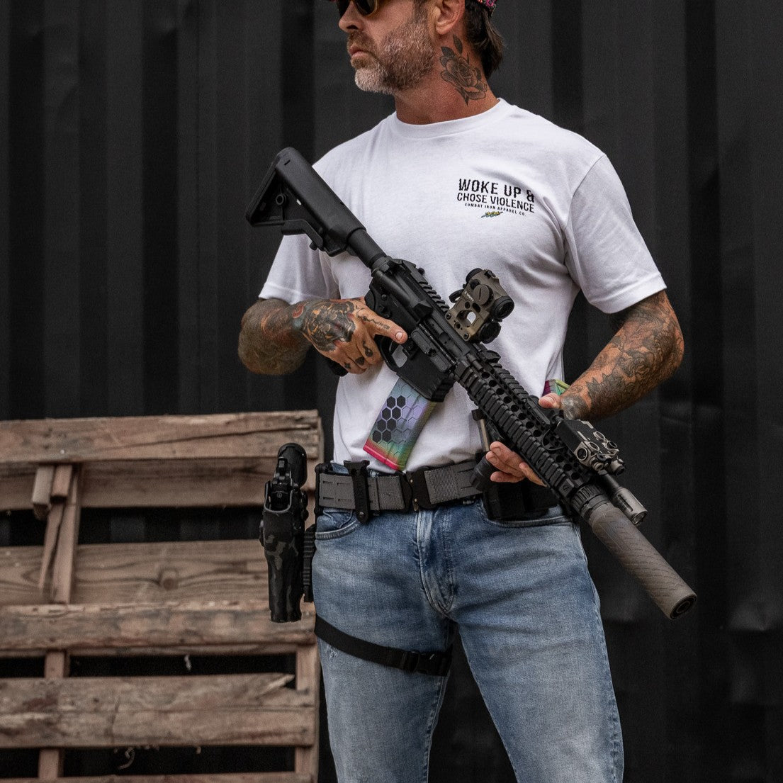 Woke Up & Chose Violence Men's T-Shirt