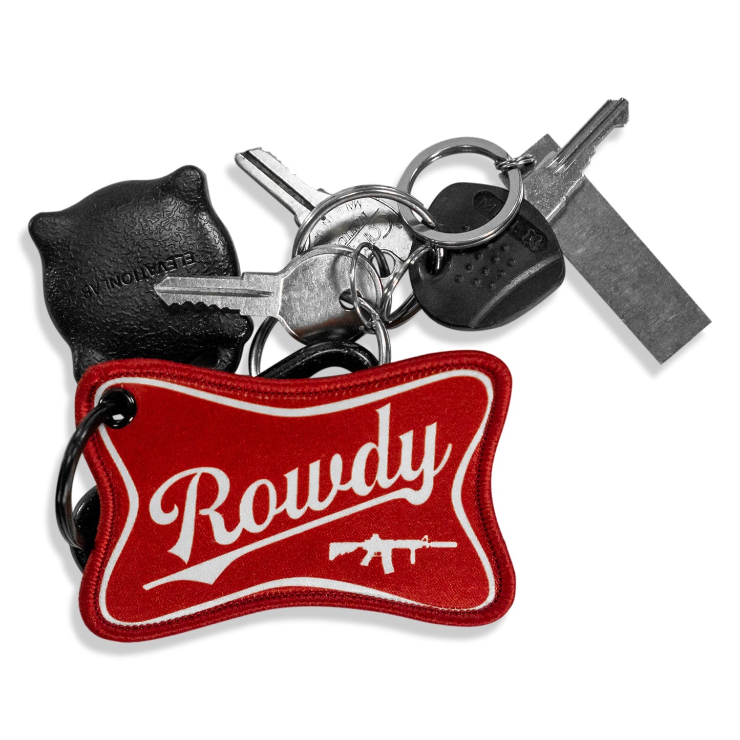 Rowdy Beer Logo Keychain