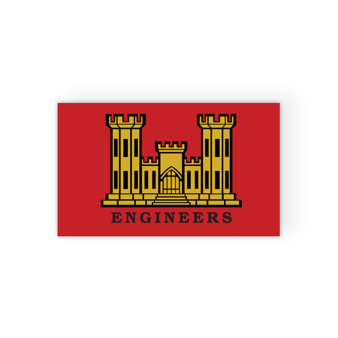 Engineer Castle Flag Sticker