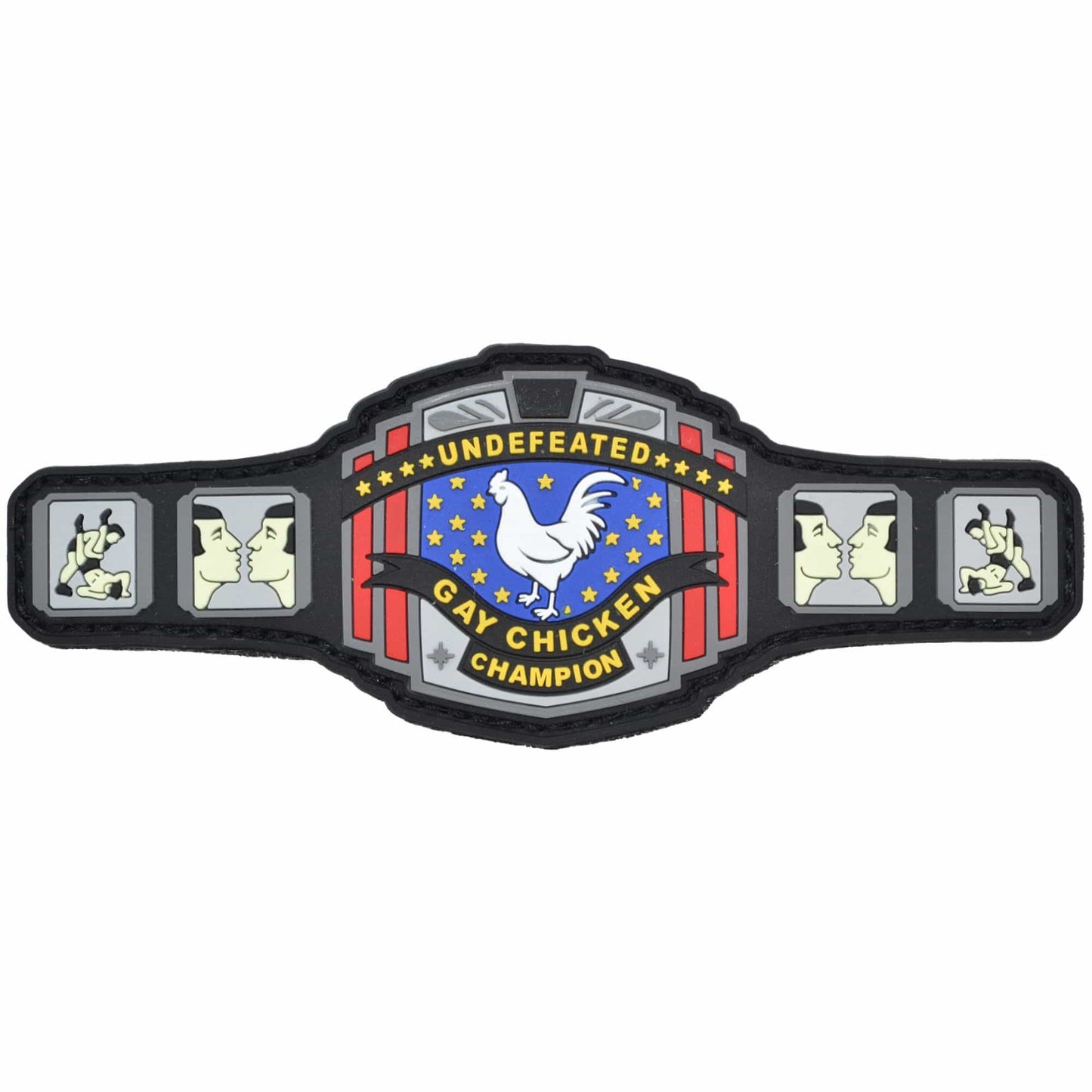 Undefeated Gay Chicken Champion - 5 inch PVC Patch