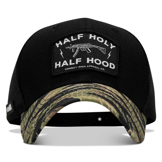 Half Holy. Half Hood Patch Original Ripstop Snapback Hat