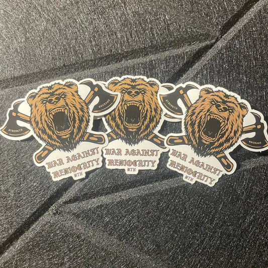 War Against Mediocrity Vinyl Sticker