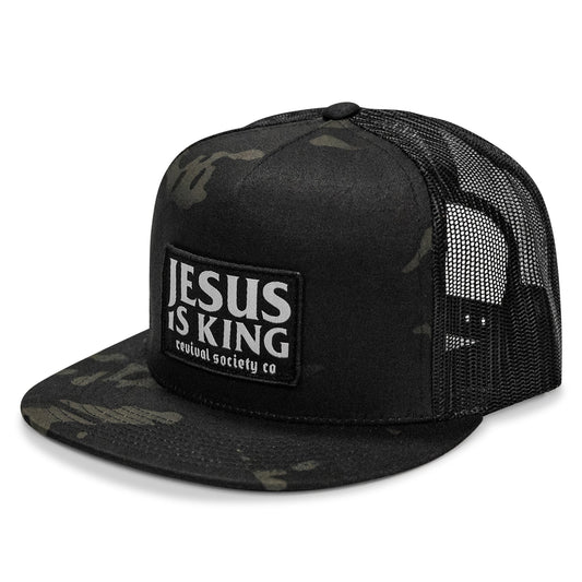 Jesus Is King Patch Flatbill Hat