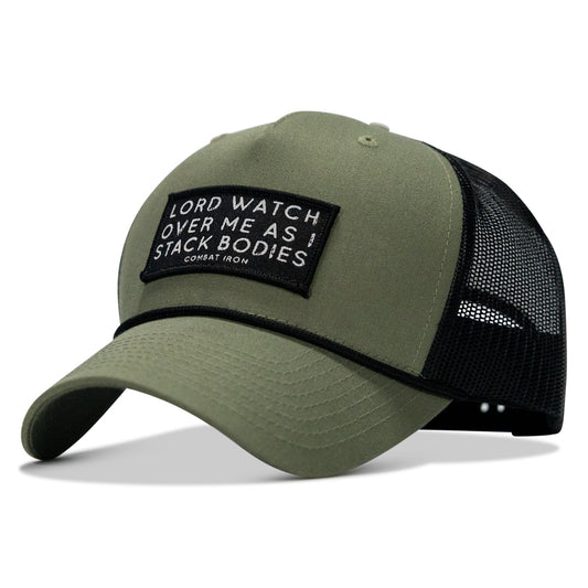Lord Watch Over Me As I Stack Bodies Patch Rope Snapback