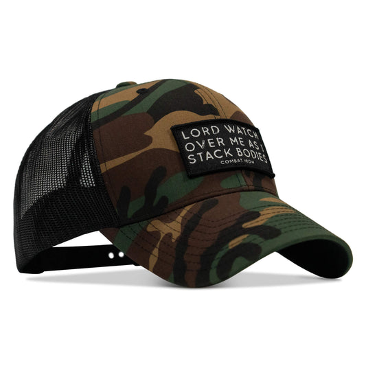 Lord Watch Over Me As I Stack Bodies Patch Snapback Hat