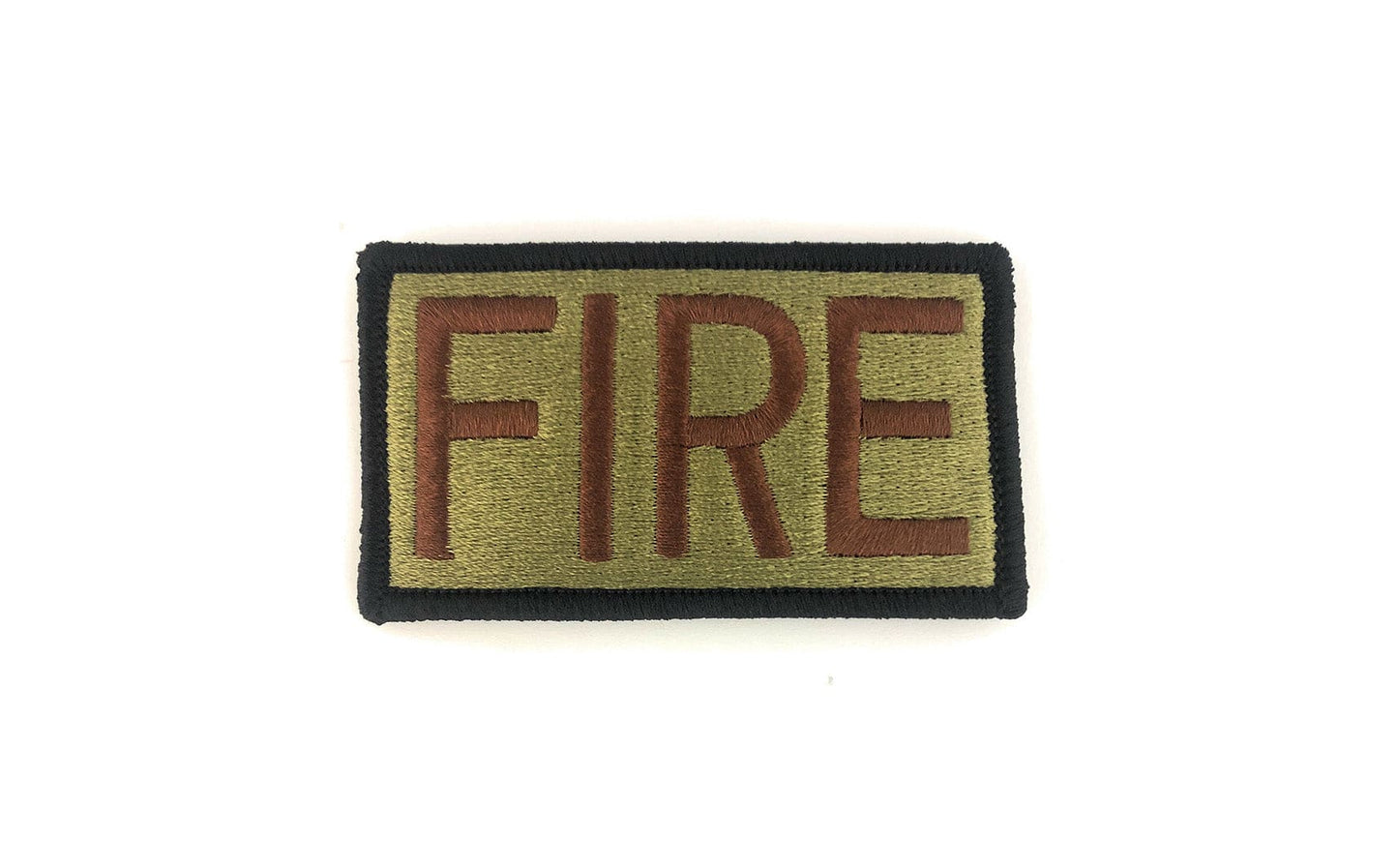 Air Force Fire Brassard with Spice Brown Letters and Black Border Ocp Patch w/Hook Fastener