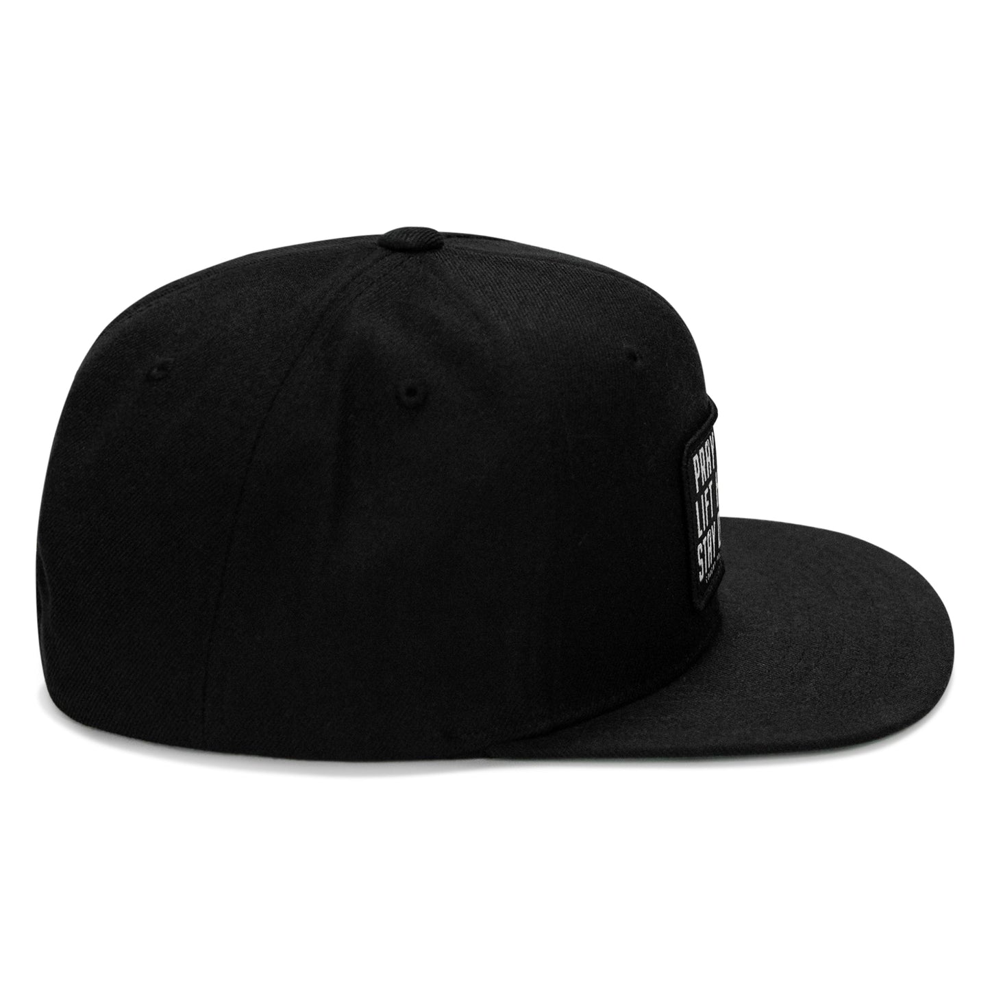 Pray Hard. Lift Heavy. Stay Deadly Patch Flatbill Hat