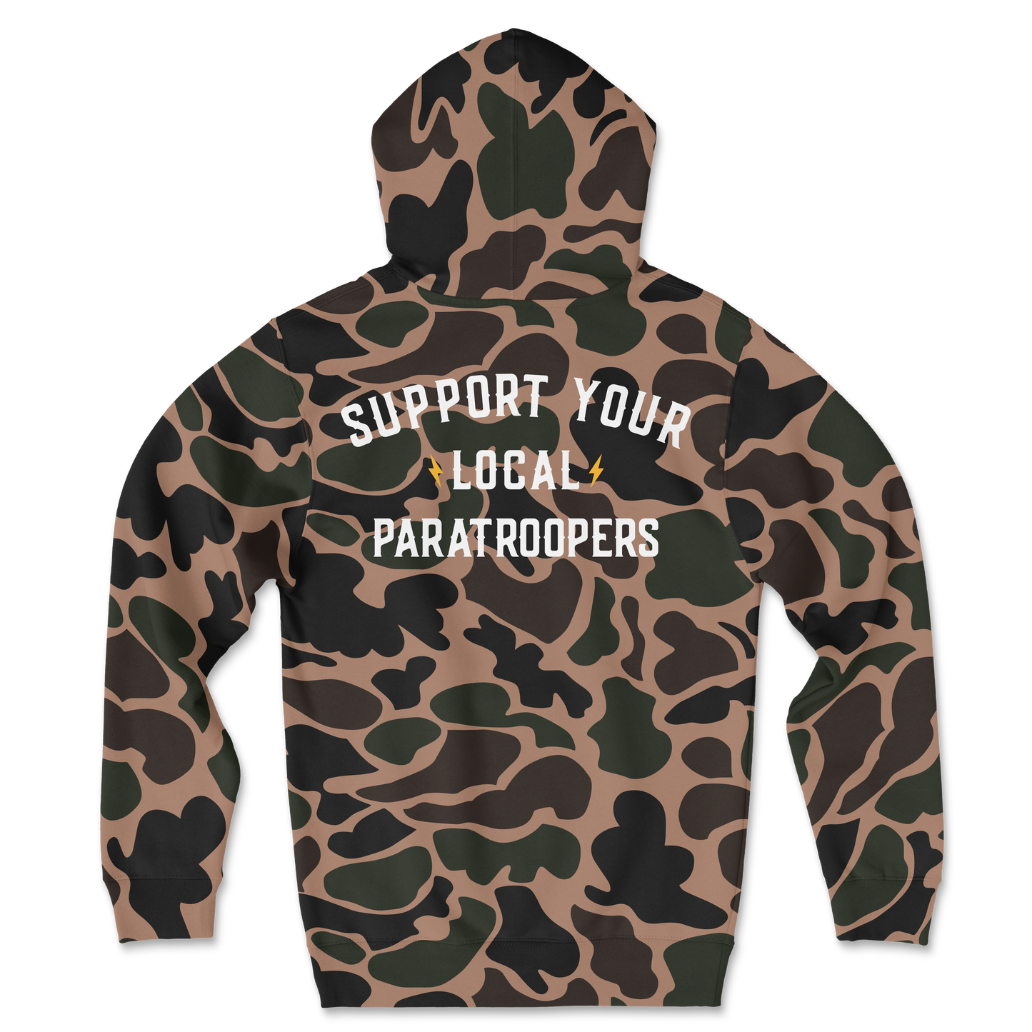 Support Your Local Paratroopers Camo Hoodie
