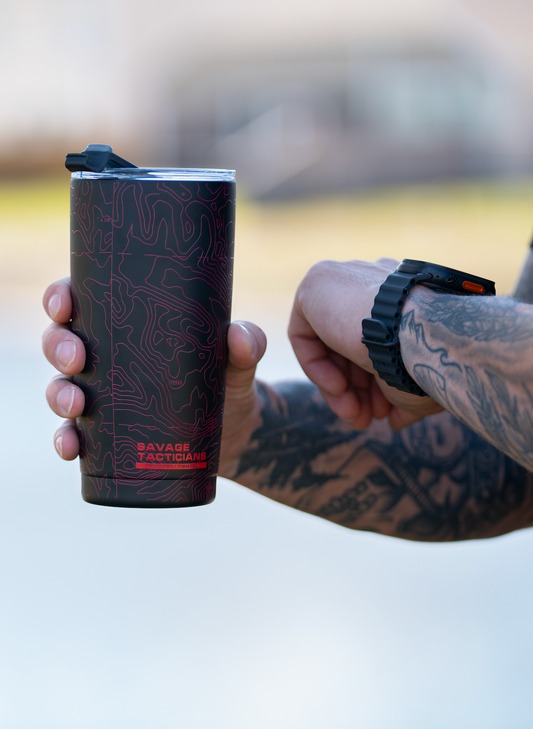 Topo 20 oz Black/Red Tumbler