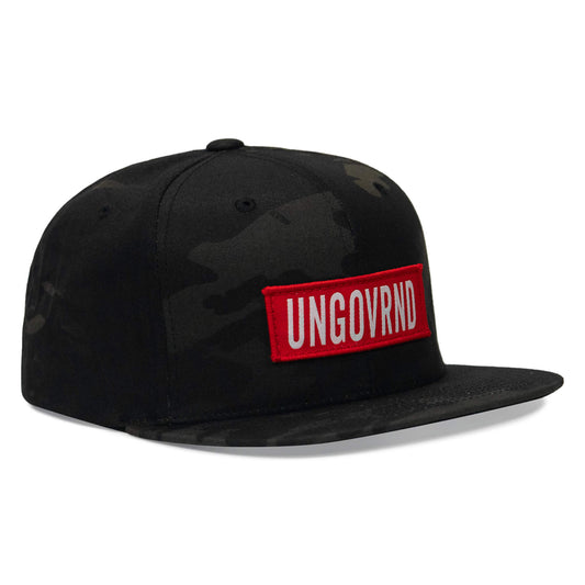 Ungovrnd Red Patch Flatbill SnapBack Hat