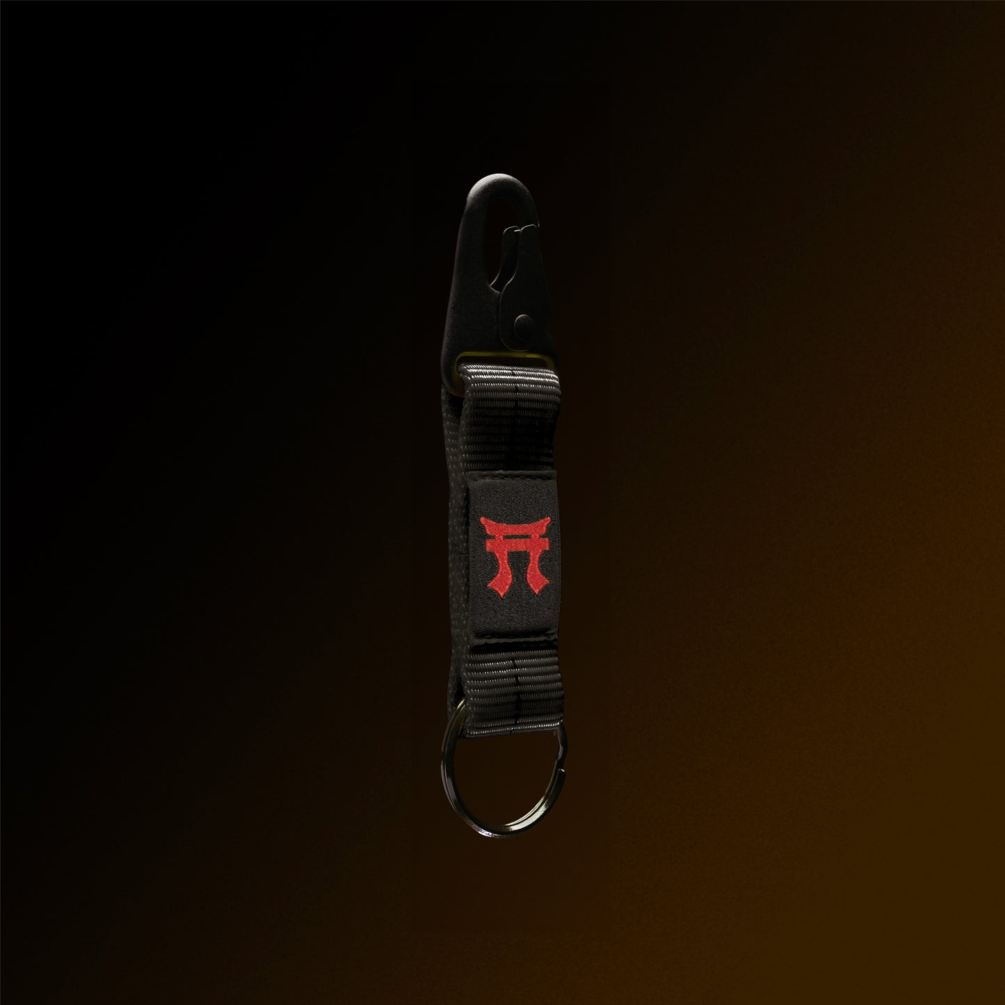 2-Below-Bite Black Lanyard Keychain
