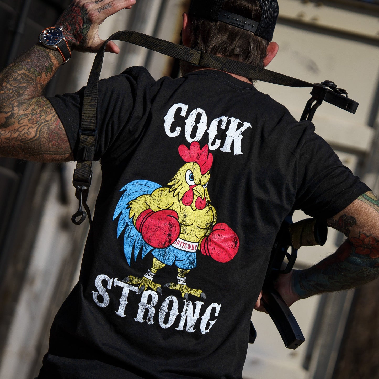 Boxing Chicken C*ck Strong Men's T-Shirt