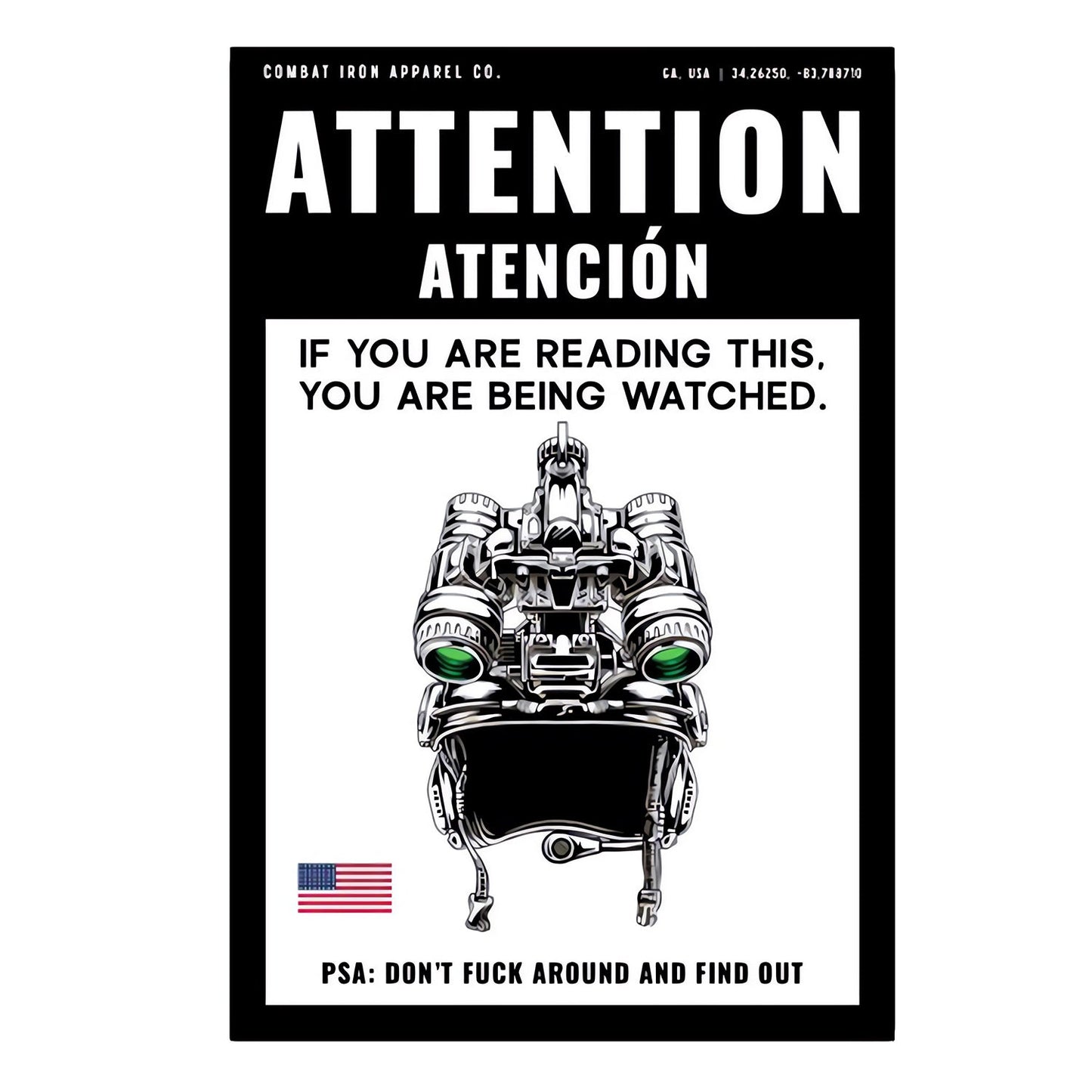 Attention You Are Being Watched Decal Sticker