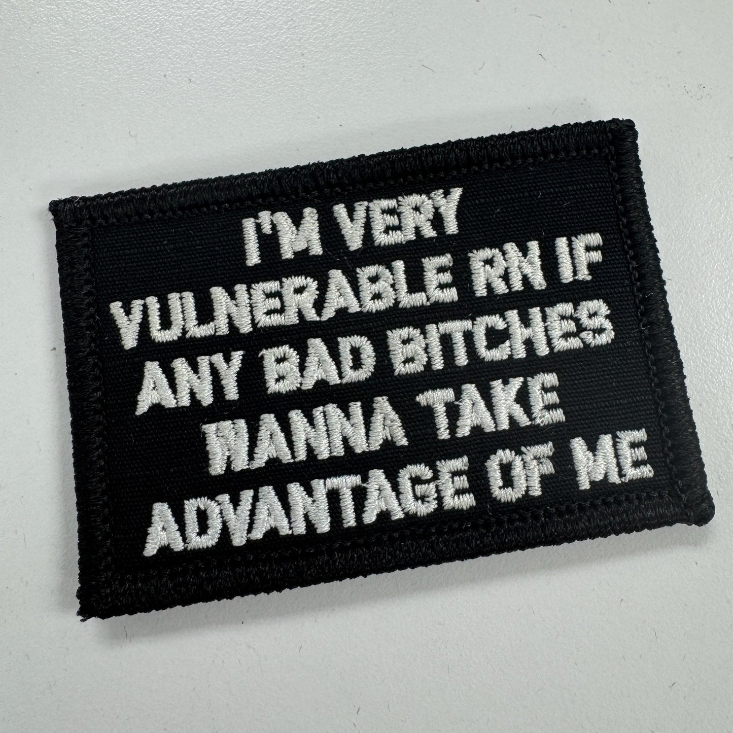 As Seen on Socials - I'm Very Vulnerable RN If Any Bad Bitches Wanna Take Advantage of Me - Black w/Silver