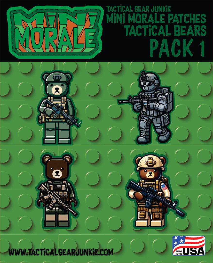 Stickers - Mini Morale - Tactical Bears - Block Style - Pack 1
