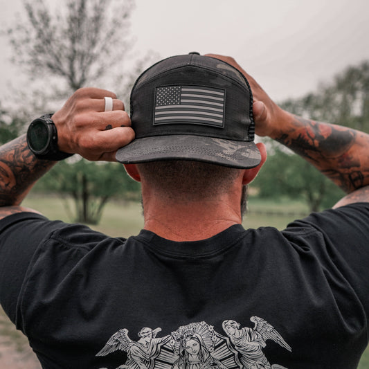 STMC® Black Ripstop Flag Hat