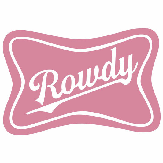 Rowdy Beer Decal Sticker