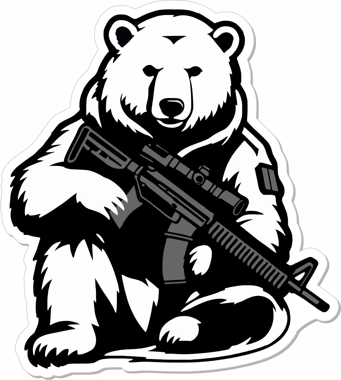 STICKER - Tactical Polar Bear - Master of Winter Warfare!