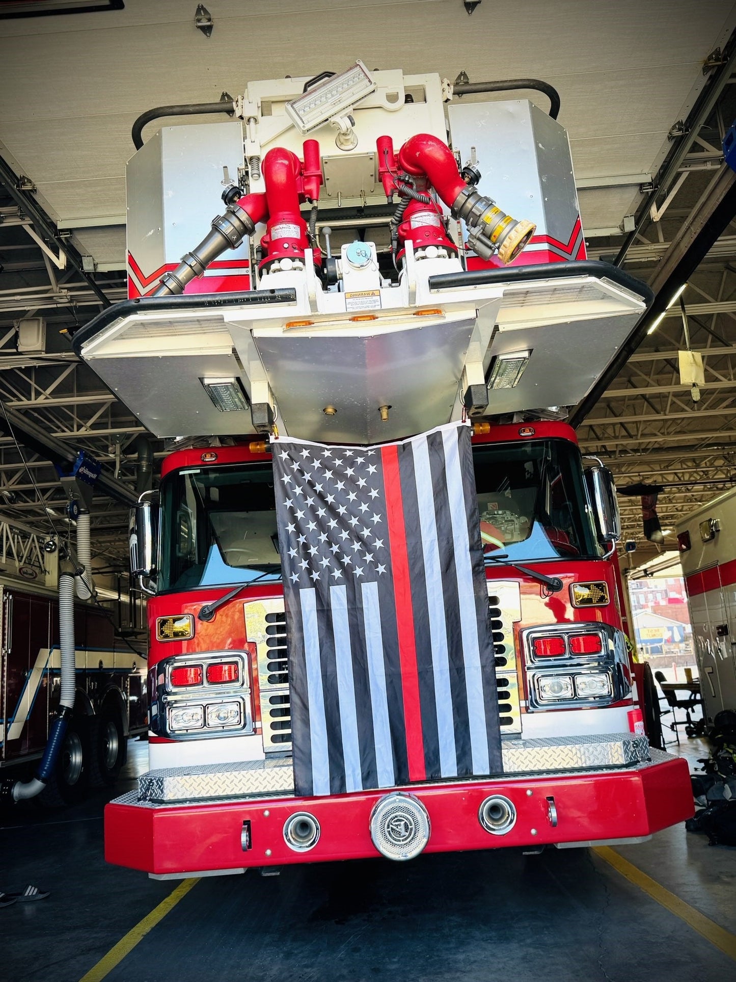 Thin Red Line US Flag - 3'x5' - Wall Flag