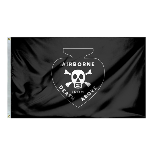Vietnam Airborne Death Spade Double-Sided Flag