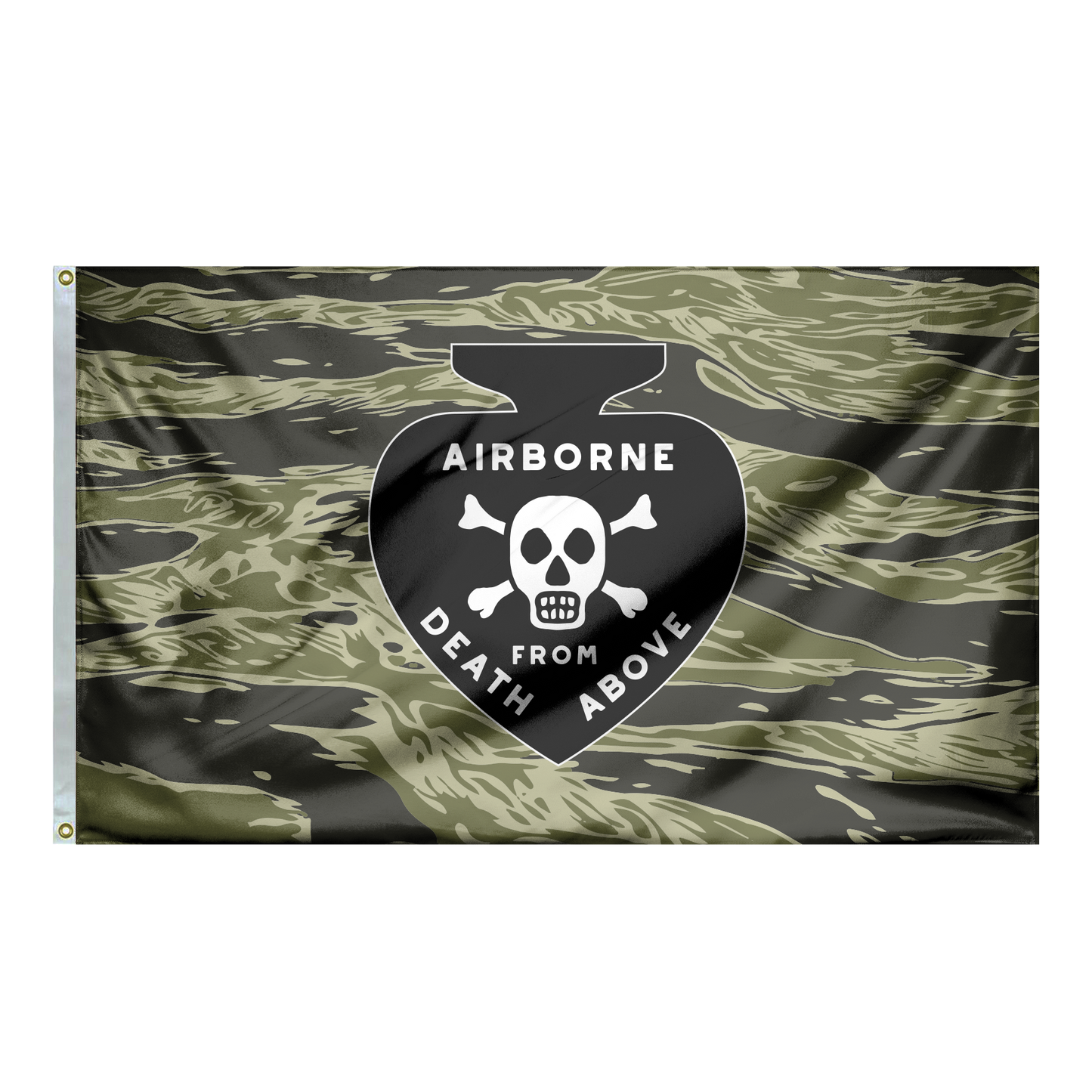Vietnam Airborne Death Spade Double-Sided Flag