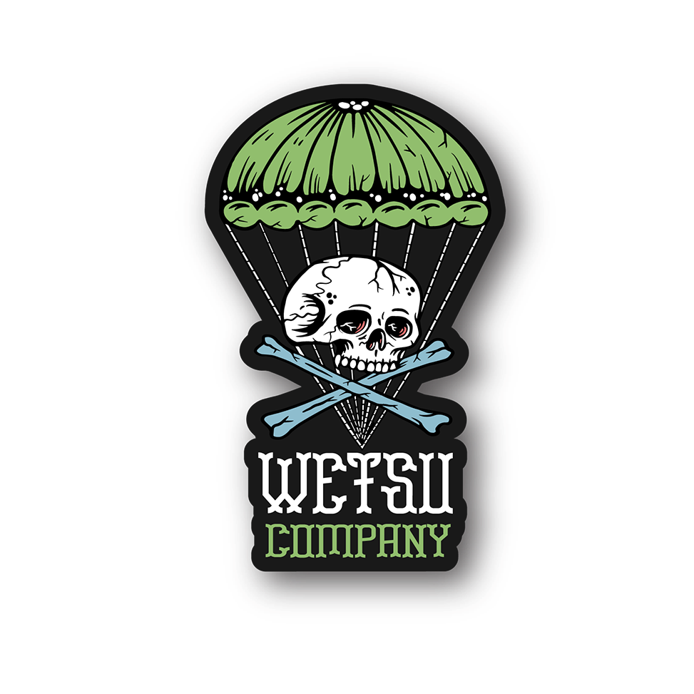 Crossbones and Parachutes Sticker