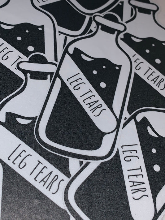 WETSU Airborne Leg Tears Black and White Sticker