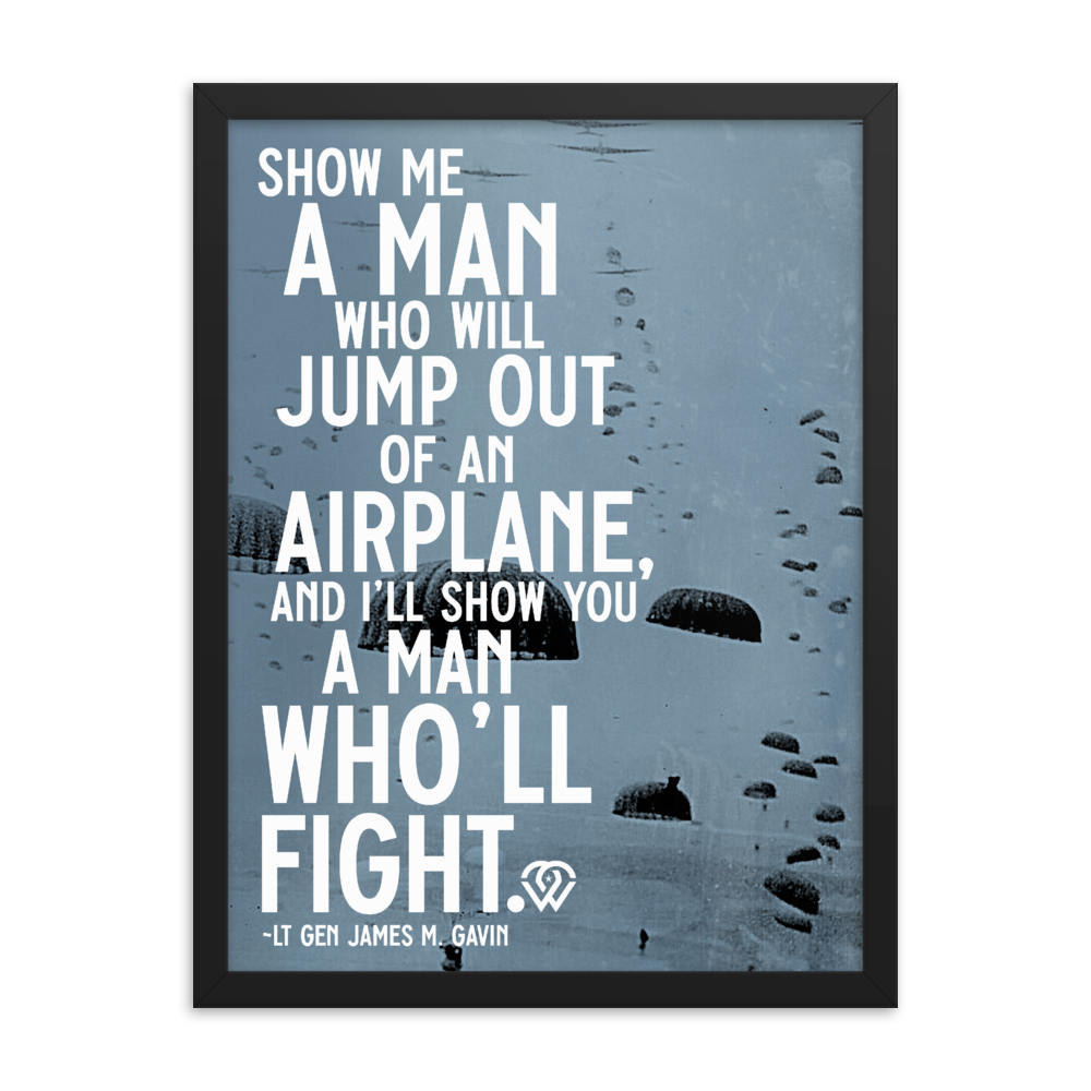A Man Who Will Fight Framed Poster