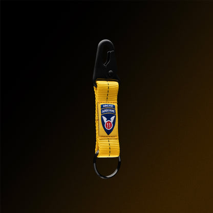 2-Below-Bite Static Line Lanyard Keychain (11th Airborne Versions)