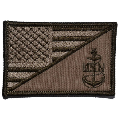 Navy SCPO Senior Chief Petty Officer USA Flag - 2.25x3.5 Patch