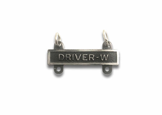 U.S. Army Driver "W"  STA-BRITE® Qualification Bar Silver-OX