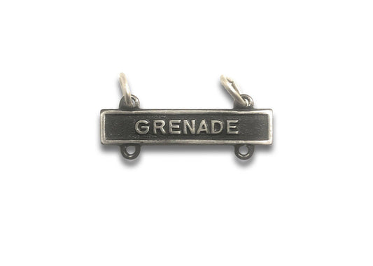 U.S. Army "Grenade" STA-BRITE® Qualification Bar Silver-OX-