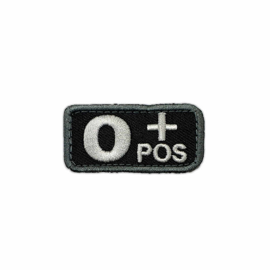 O+ Blood Type Patch SWAT/TAC W/ Hook Fastener
