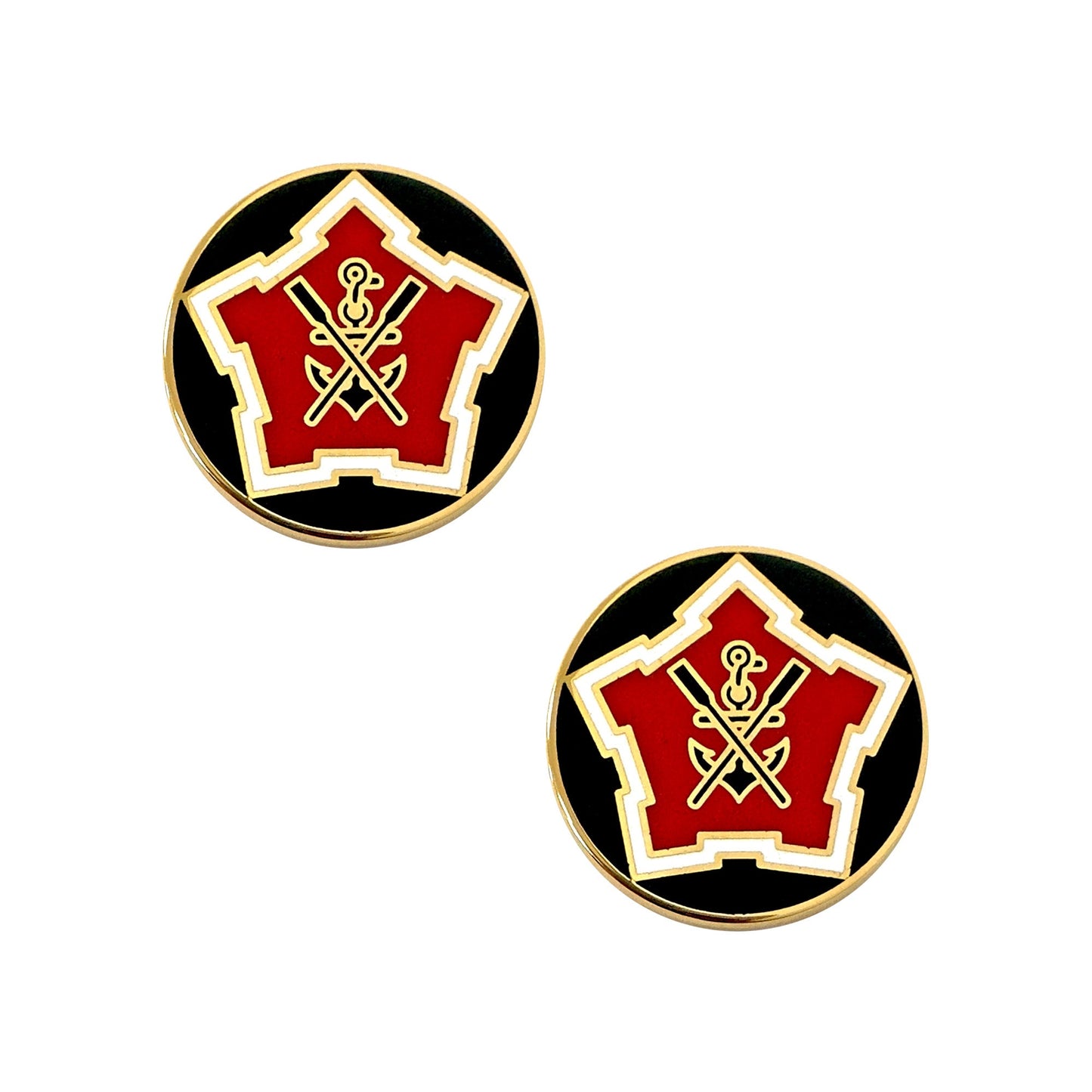 U.S. Army 2nd Engineer Battalion crest (pair)