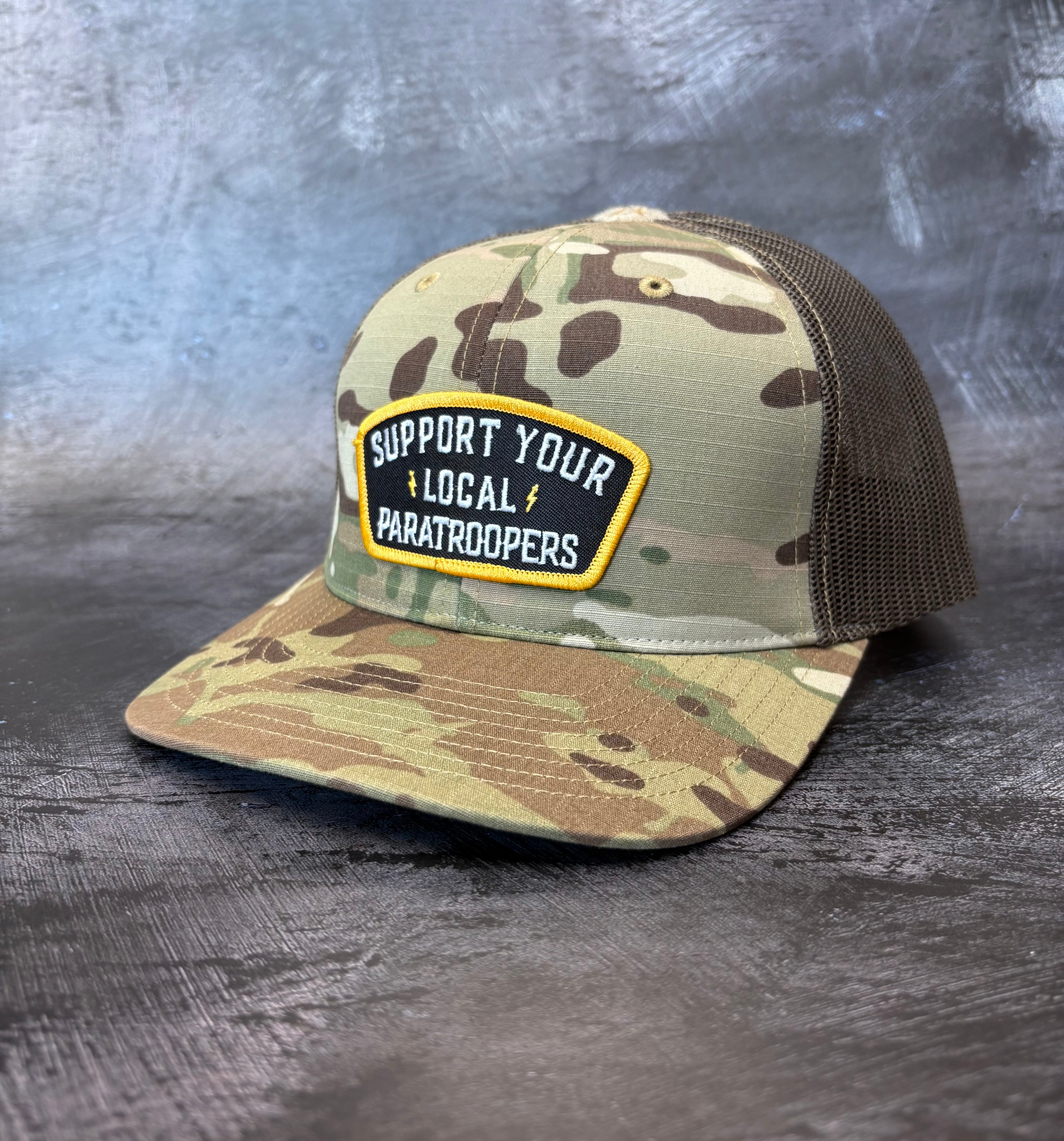 Support Your Local Paratroopers Patch Trucker Hat