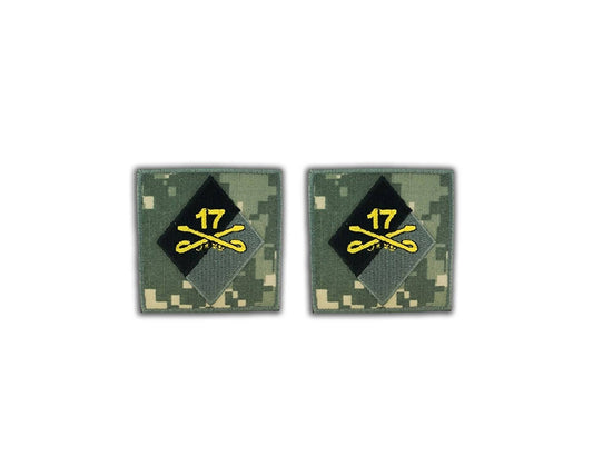U.S. Army 17th Cavalry Helmet ACU Patch (pair)